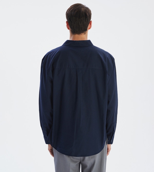 LC Waikiki  Casual Shirts - Navy Long Sleeves