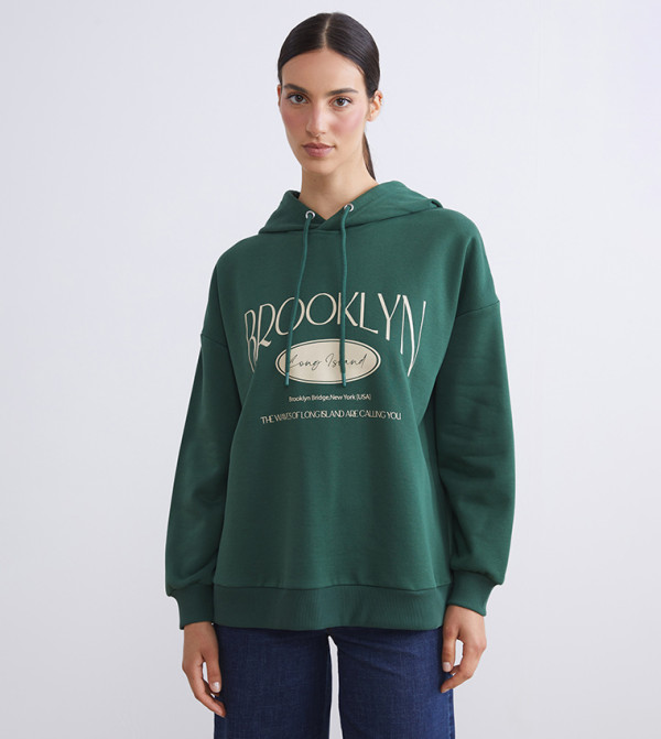 LC Waikiki  Hoodies - Green Hoodies