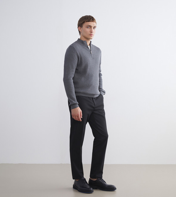 اٍل سي واي كيكي  سترات بياقة السلحفاة  - رمادي Turtle neck Sweaters