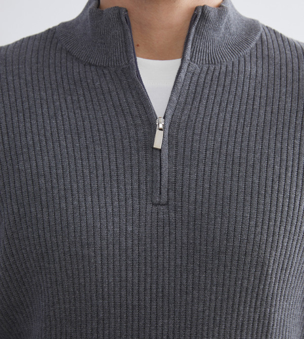 اٍل سي واي كيكي  سترات بياقة السلحفاة  - رمادي Turtle neck Sweaters