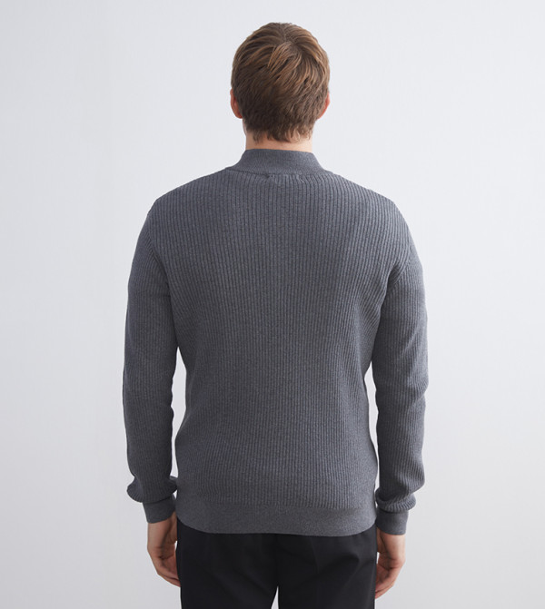 اٍل سي واي كيكي  سترات بياقة السلحفاة  - رمادي Turtle neck Sweaters