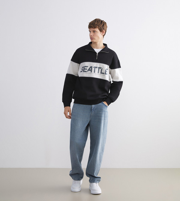 LC Waikiki  Hoodies & Sweatshirts - Black Sweatshirts