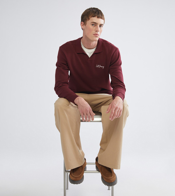 LC Waikiki  Sweaters & Cardigans - Maroon Sweaters