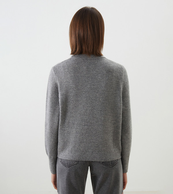 LC Waikiki LC Waikiki - Grey Round Neck Sweaters