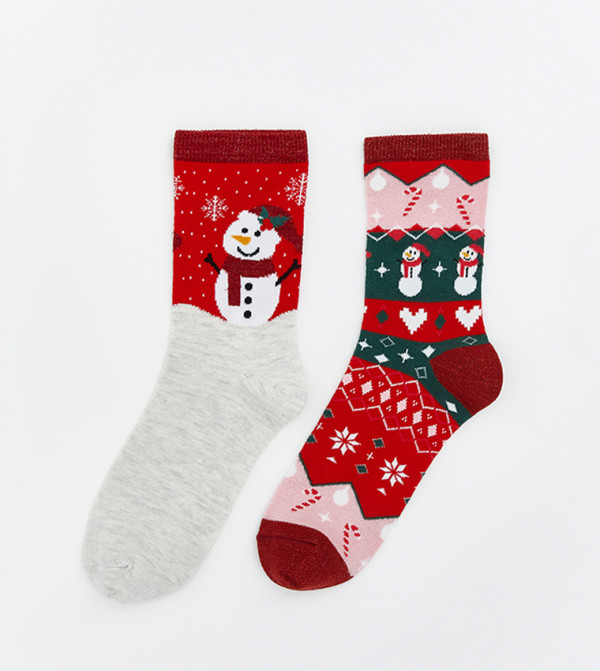 اٍل سي واي كيكي  جوارب للمنتصف الساق  - متعدد Calf Length Socks