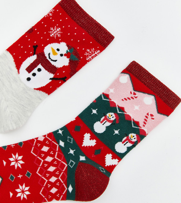 اٍل سي واي كيكي  جوارب للمنتصف الساق  - متعدد Calf Length Socks