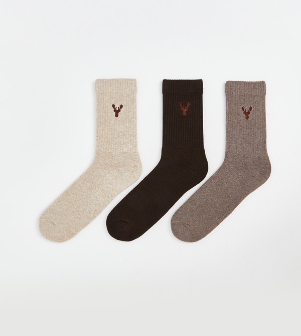 اٍل سي واي كيكي  جوارب لنصف الساق  - متعدد Calf Length Socks