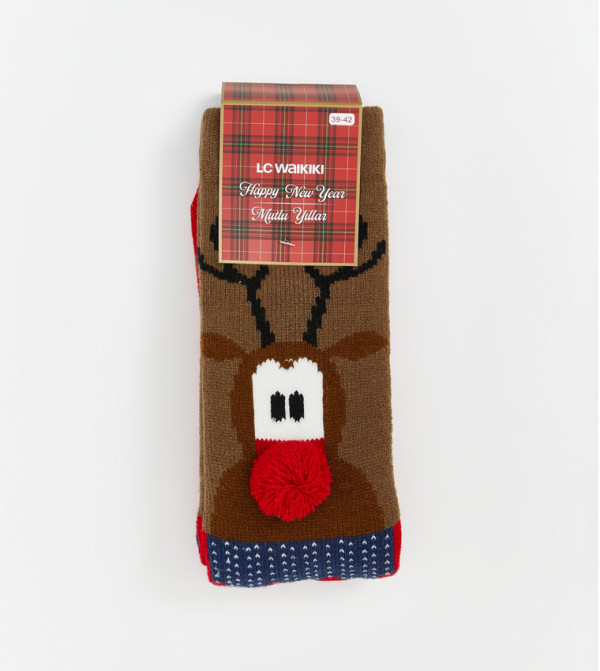 LC Waikiki  Calf Length Socks - Red Calf Length Socks