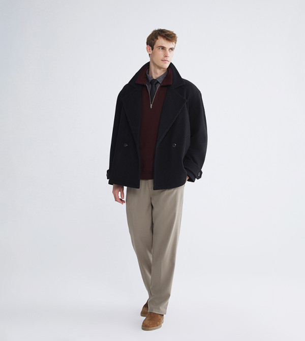 LC Waikiki  Overcoats - Black Overcoats