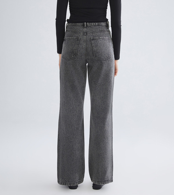 LC Waikiki  denim-store-w - Grey Wide Leg Jeans