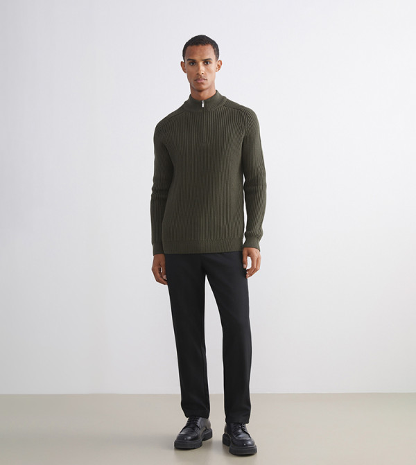 اٍل سي واي كيكي  سترات بياقة السلحفاة  - زيتي  Turtle neck Sweaters