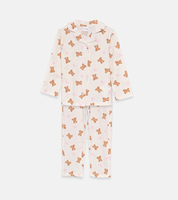 LC Waikiki Top & Pyjama Sets - Cream Top & Pyjama Sets