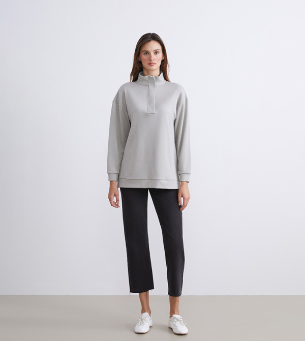 LC Waikiki  Hoodies & Sweatshirts - Grey Sweatshirts