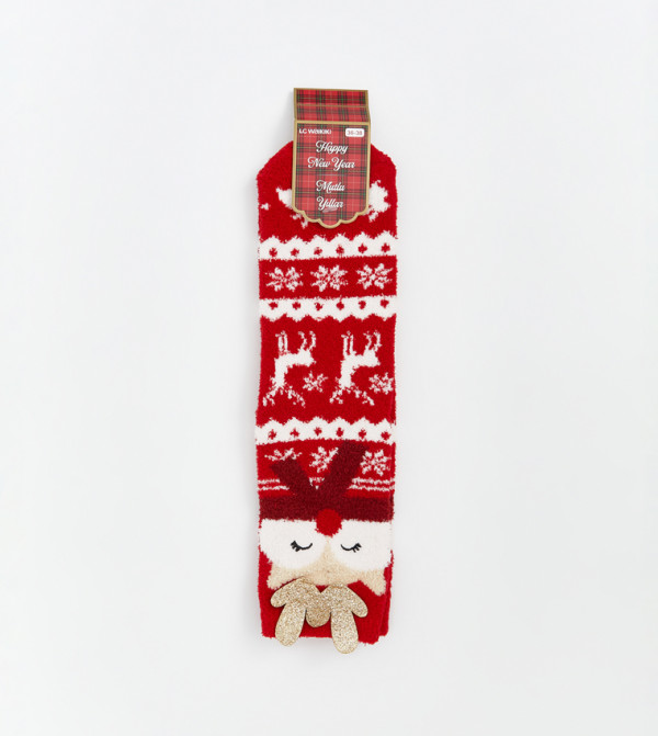 اٍل سي واي كيكي - أحمر Calf Length Socks