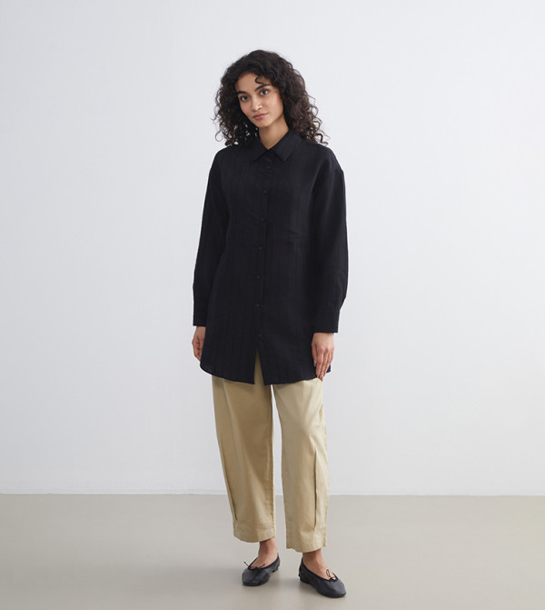 LC Waikiki  the-high-neck-shift - Black Tunics