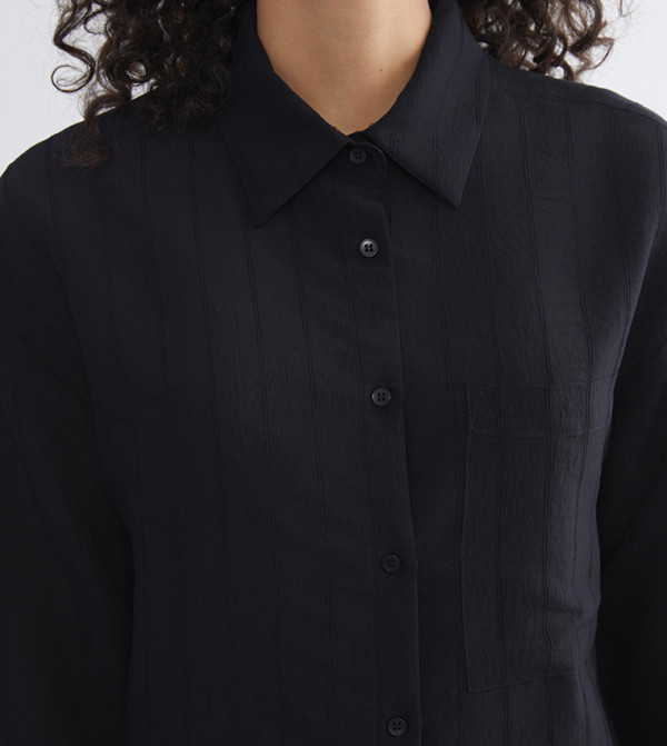 LC Waikiki  the-high-neck-shift - Black Tunics