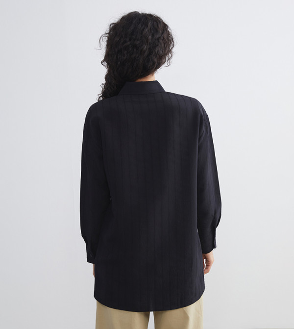 LC Waikiki  the-high-neck-shift - Black Tunics