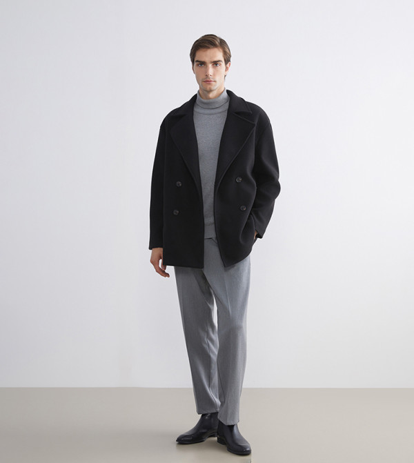 LC Waikiki  Overcoats - Black Overcoats