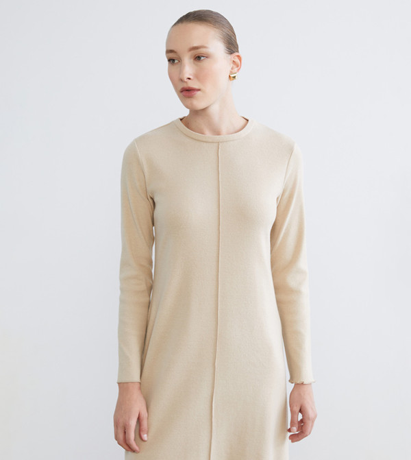 LC Waikiki  Midi Dresses - Beige Midi Dresses