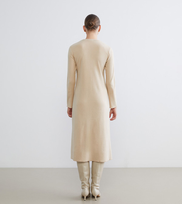 LC Waikiki  Midi Dresses - Beige Midi Dresses
