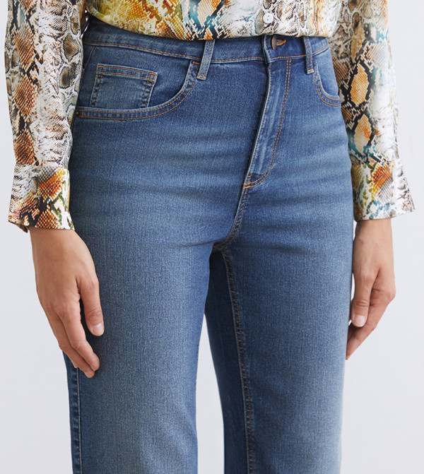 اٍل سي واي كيكي  جينز استايل موم - أزرق Mom Jeans