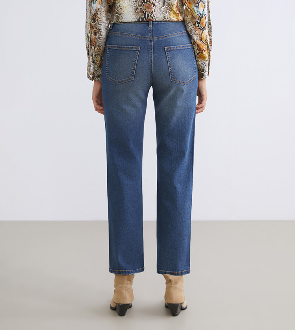 اٍل سي واي كيكي  جينز استايل موم - أزرق Mom Jeans