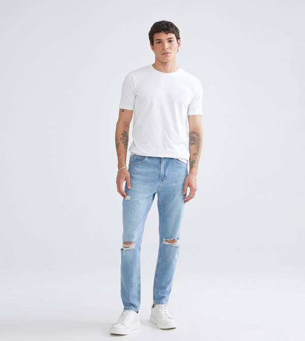 اٍل سي واي كيكي  جينزات قصة قصيرة  - أزرق Tapered Jeans
