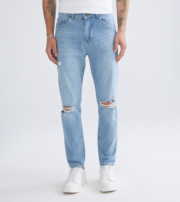 اٍل سي واي كيكي  جينزات قصة قصيرة  - أزرق Tapered Jeans