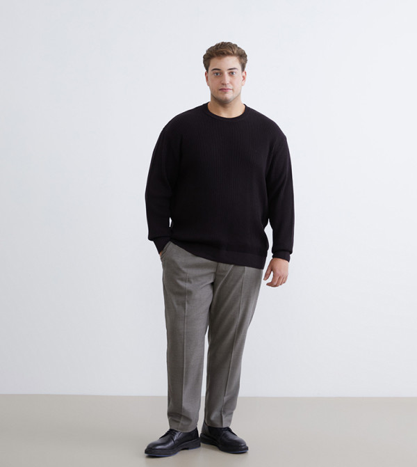 LC Waikiki  Round Neck Sweaters - Dark Brown Round Neck Sweaters