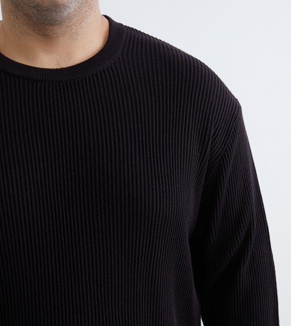 LC Waikiki  Round Neck Sweaters - Dark Brown Round Neck Sweaters