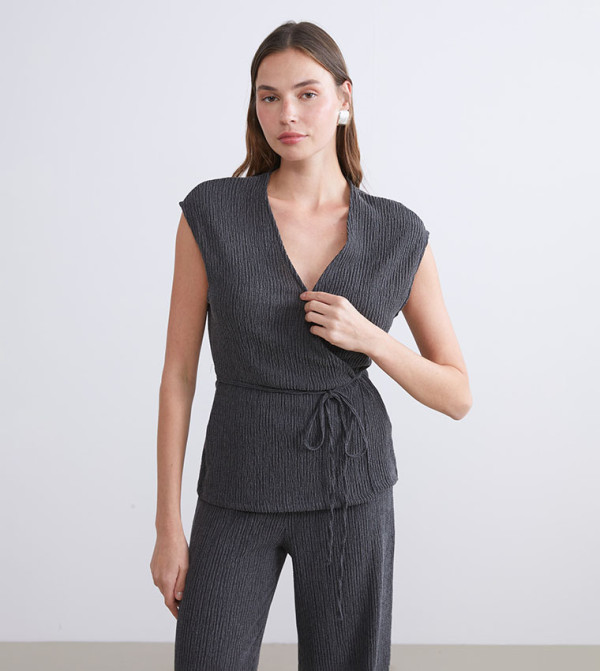 LC Waikiki  Jackets & Coats - Grey Sleeveless Tops