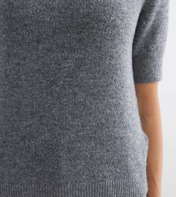 LC Waikiki  Sweaters & Cardigans - Charcoal Round Neck Sweaters