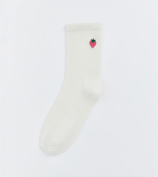 LC Waikiki  Calf Length Socks - Ecru Calf Length Socks