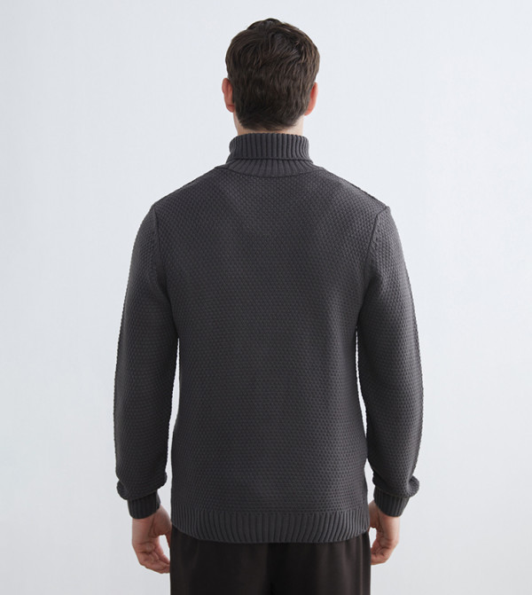 اٍل سي واي كيكي  سترات و كارديغانات  - رمادي Turtle neck Sweaters