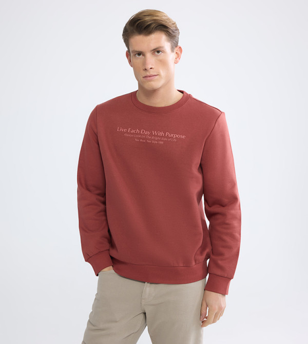 LC Waikiki Sweatshirts - Red Sweatshirts