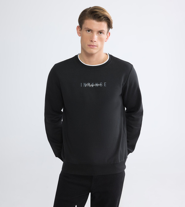 LC Waikiki  Sweatshirts - Black Sweatshirts
