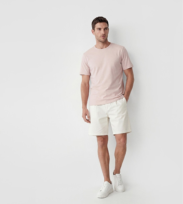 اٍل سي واي كيكي  تيشيرتات كاجوال - وردي Round Neck T-Shirts