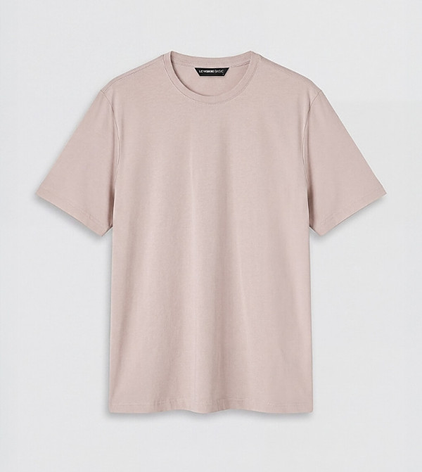 اٍل سي واي كيكي  تيشيرتات كاجوال - وردي Round Neck T-Shirts