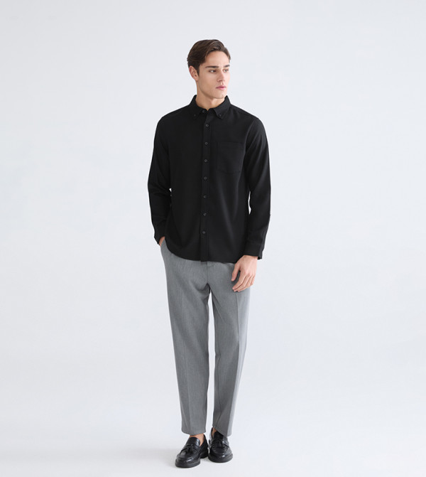 LC Waikiki  Shirts - Black Long Sleeves