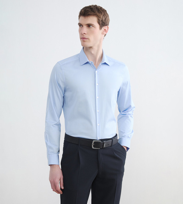 LC Waikiki  Formal Shirts - Light Blue Long Sleeves