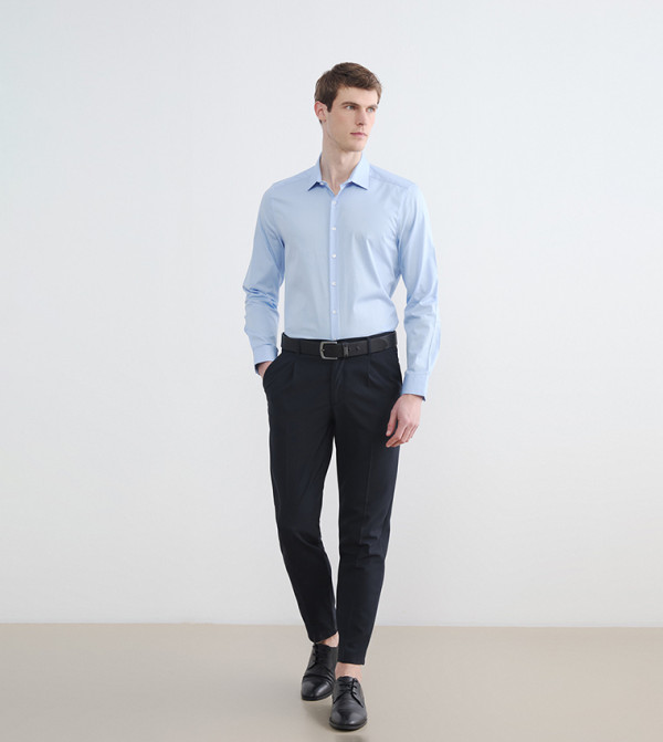 LC Waikiki  Formal Shirts - Light Blue Long Sleeves