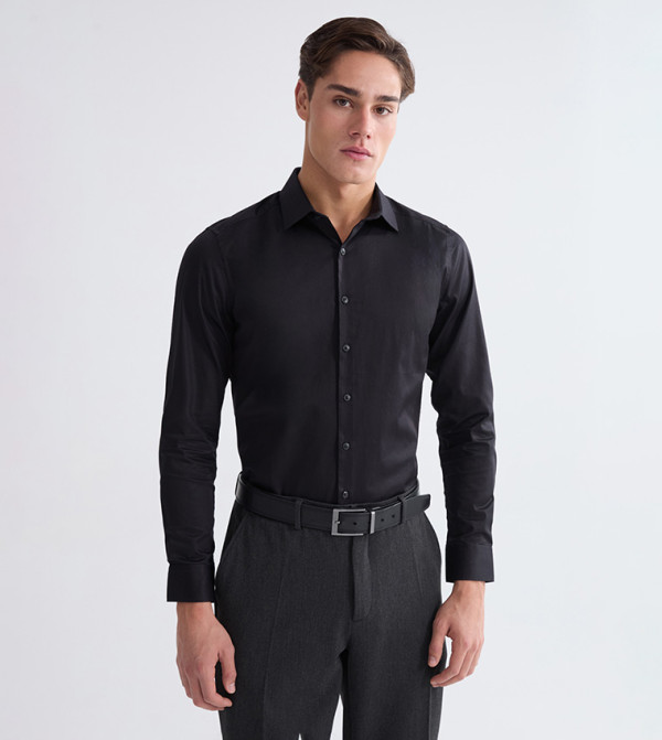 LC Waikiki  Shirts - Black Long Sleeves