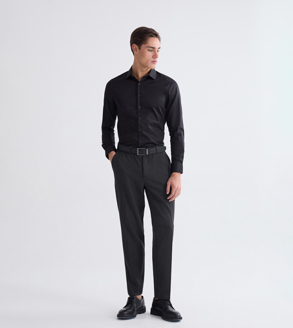 LC Waikiki  Shirts - Black Long Sleeves