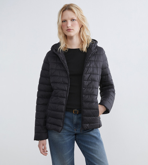 LC Waikiki  Puffer & Quilted Jackets - Black Puffer & Quilted Jackets