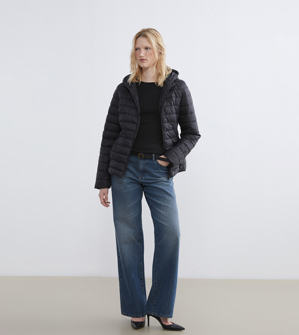 LC Waikiki  Puffer & Quilted Jackets - Black Puffer & Quilted Jackets