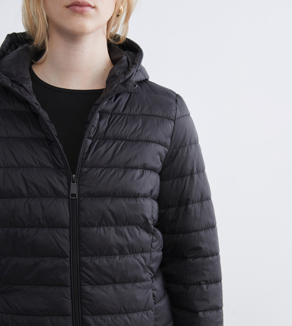 LC Waikiki  Puffer & Quilted Jackets - Black Puffer & Quilted Jackets