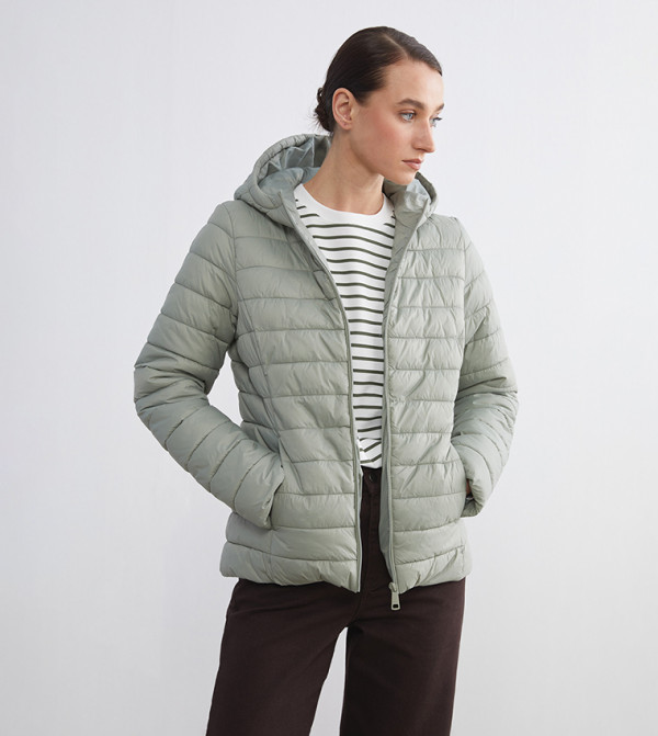LC Waikiki Puffer & Quilted Jackets - Green Puffer & Quilted Jackets