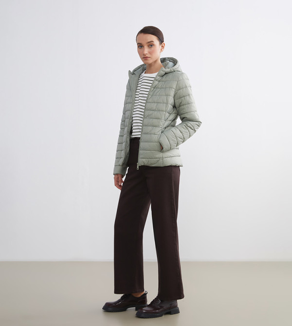 LC Waikiki Puffer & Quilted Jackets - Green Puffer & Quilted Jackets