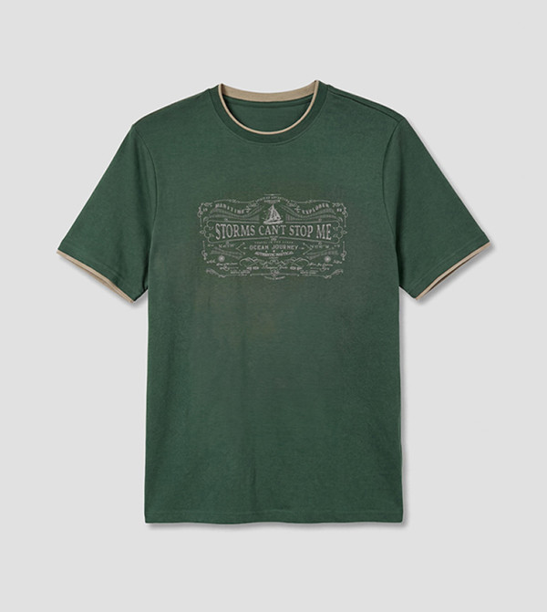 LC Waikiki LC Waikiki - Green Round Neck T-Shirts