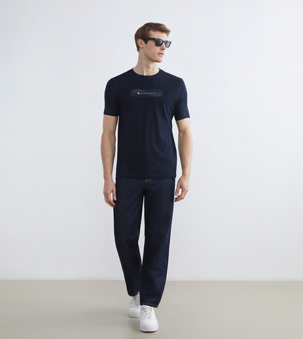 LC Waikiki LC Waikiki - Navy Round Neck T-Shirts